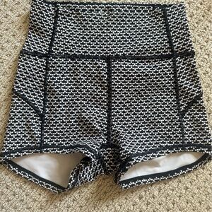 Black and White Patterned Shorts